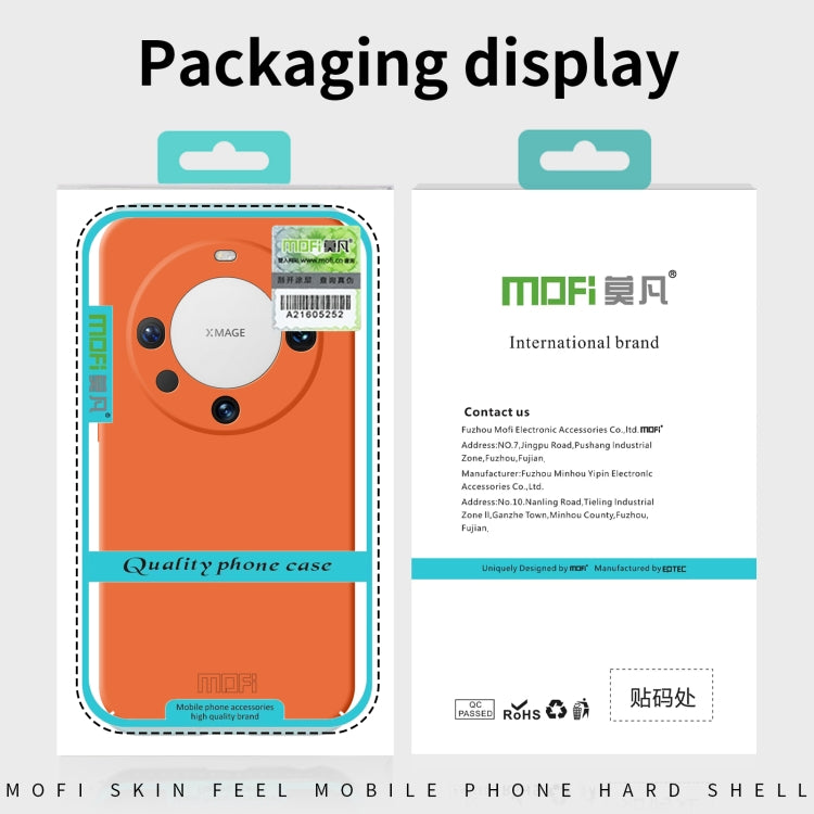 Funda de PC con diseño integral para Huawei nova 14 MOFI Qin Series (naranja)