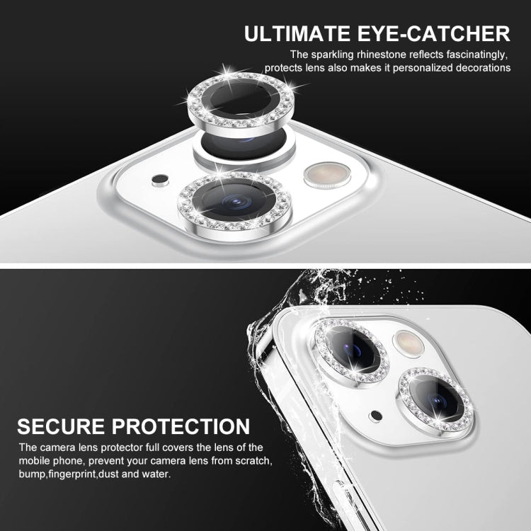 Película de vidrio Enkay para iPhone 15/15 Plus Lente de cámara con anillo de diamante antirreflectante (Negro) - MOVILSTORE