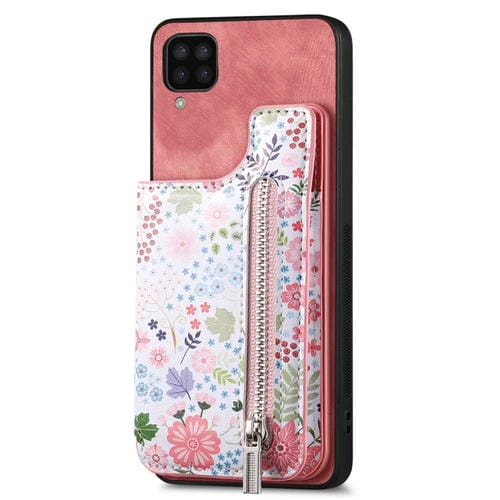 Estuche para Teléfono Samsung Galaxy M53 5G con Billetera y Cremallera Pintada Retro (Rosa)