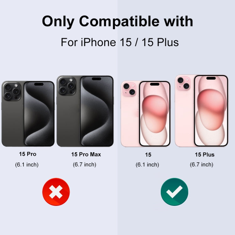 Protector de Lente de Cámara Northjo para iPhone 15/15 Plus Película Anillo Diamantes Metal Vidrio Templado (Rosa) - MOVILSTORE