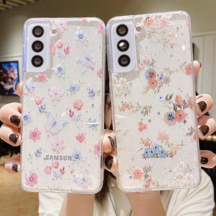 Caja de Teléfono Samsung Galaxy A24 5G TPU Epoxi Floral Pequeña (D02 Flor Pintada a Mano)