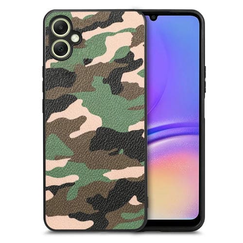 Funda Trasera de Cuero Samsung Galaxy A05 Camuflaje Retro (Verde)