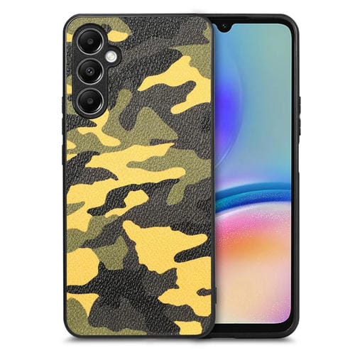 Funda Trasera Samsung Galaxy A05S Cuero Camuflaje Retro (Amarillo)