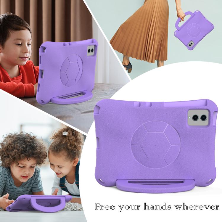 Funda de EVA a prueba de golpes para Xiaomi Redmi SE 11 2025/Pad 2 con forma de balón de fútbol (morado claro)
