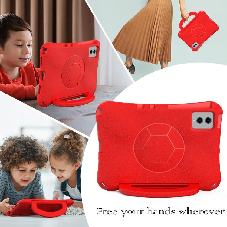 Funda de EVA a prueba de golpes con forma de balón de fútbol para Xiaomi Redmi SE 11 2025/Pad 2 (roja)