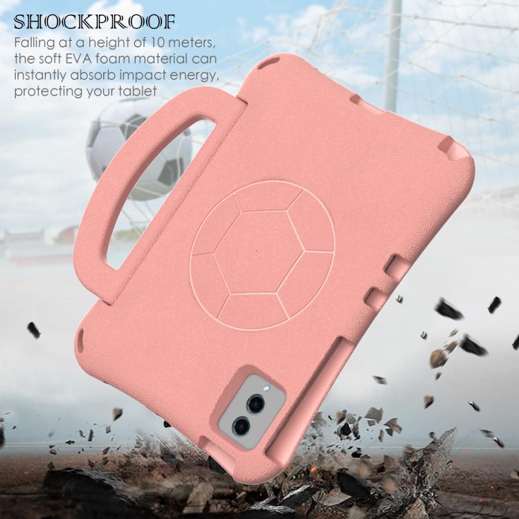 Funda de EVA a prueba de golpes con forma de balón de fútbol para Xiaomi Redmi SE 11 2025/Pad 2 (rosa claro)