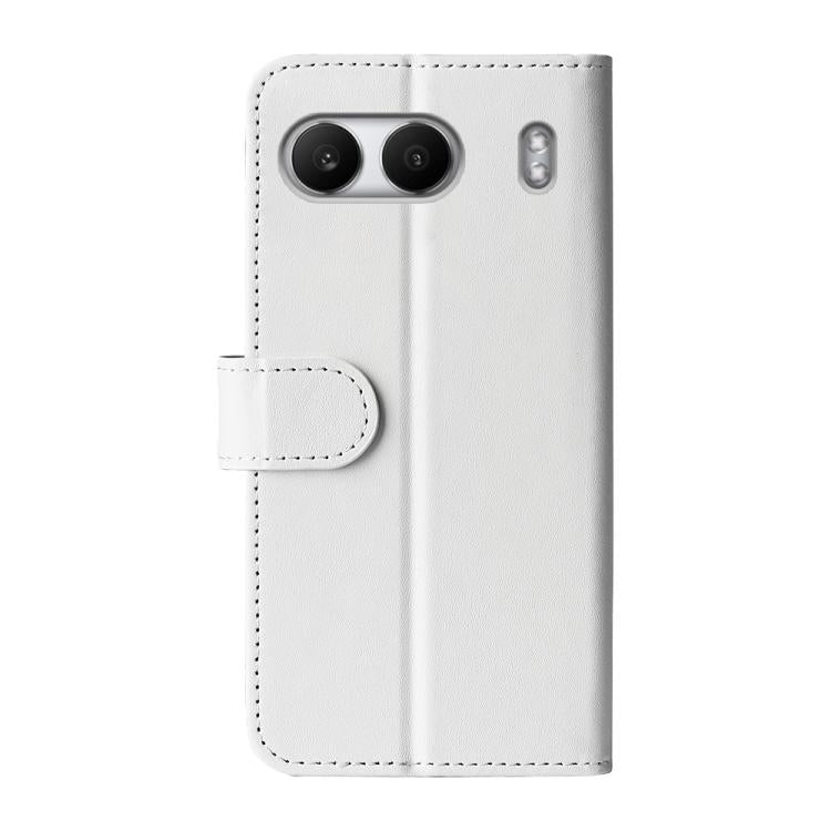 Funda de Cuero con Tapa Horizontal Textura R64 para OnePlus Nord 4 (Blanca)