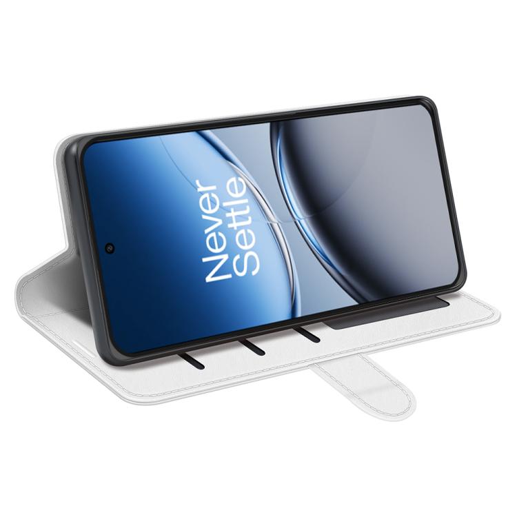 Funda de Cuero con Tapa Horizontal Textura R64 para OnePlus Nord 4 (Blanca)