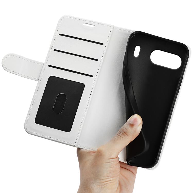 Funda de Cuero con Tapa Horizontal Textura R64 para OnePlus Nord 4 (Blanca)