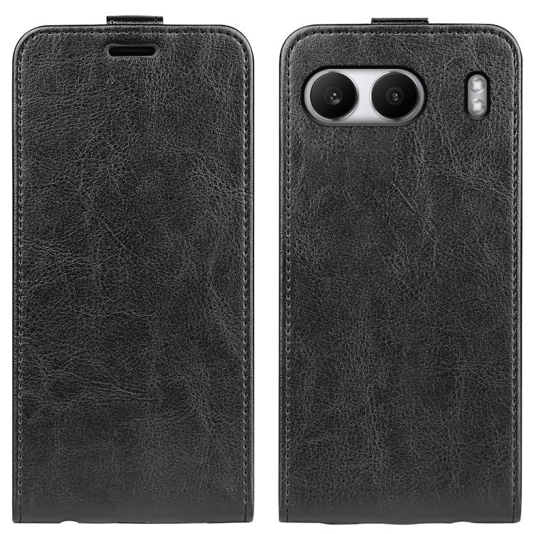 Funda de Cuero con Tapa Vertical para OnePlus Nord 4 (Negro)