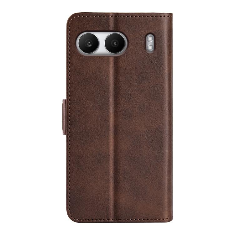 Funda de Cuero para OnePlus Nord 4 con Tapa Horizontal y Hebilla Magnética Doble Cara (Marrón)