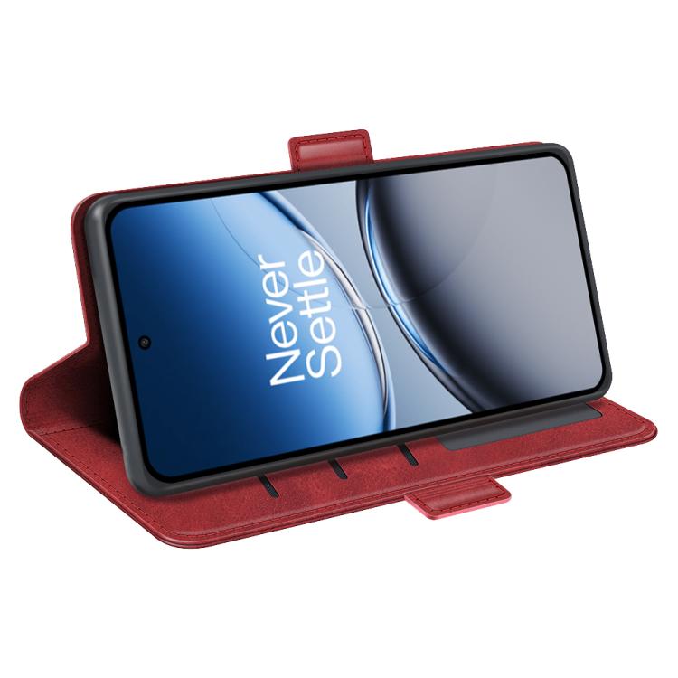 Funda de Cuero para OnePlus Nord 4 con Tapa Horizontal y Hebilla Magnética Doble Cara (Rojo)