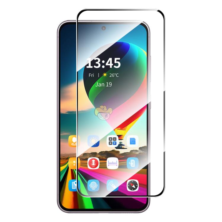 Película de vidrio templado ENKAY de alta densidad de aluminio y silicio con pegamento completo para Infinix GT 30 Pro
