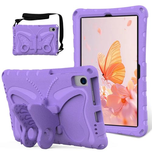 Funda de Eva Samsung Galaxy Tab S5E 10.5 T720 a Prueba de Golpes con Soporte de Mariposa (Morado Claro)