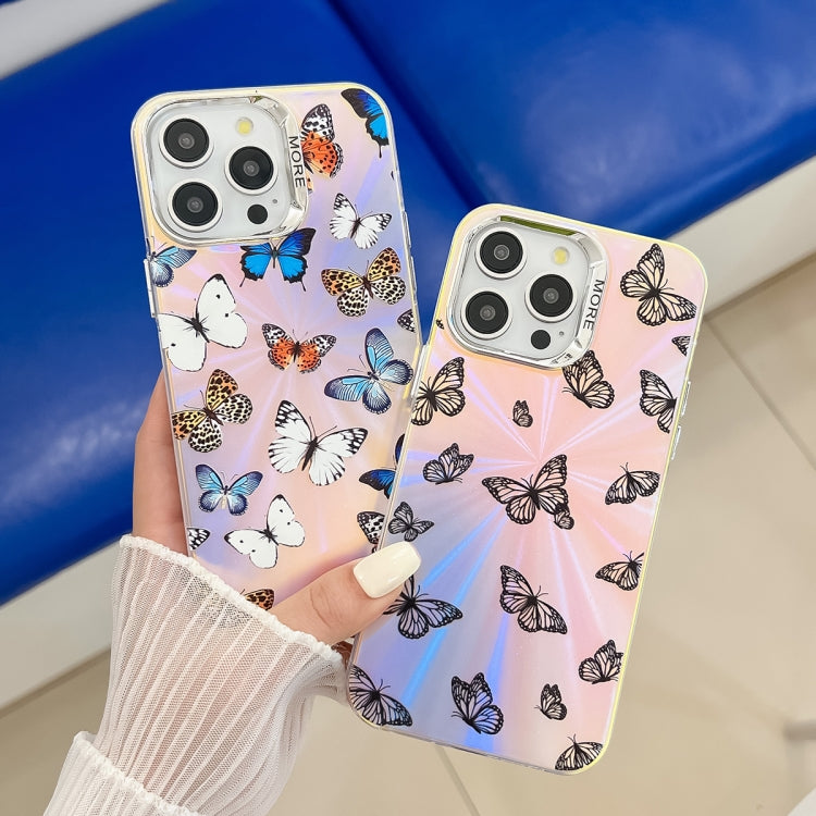 Funda para Teléfono iPhone 15 Mariposa Láser Galvanizada (Ab1) - MOVILSTORE