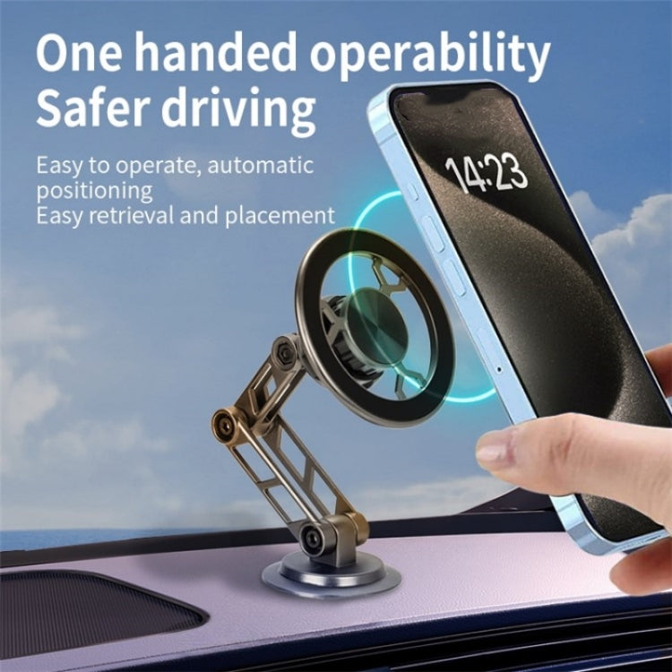 Soporte Magnético para Teléfono Móvil G188, Ajustable, de Aleación de Aluminio, para Salpicadero de Coche (Gris)