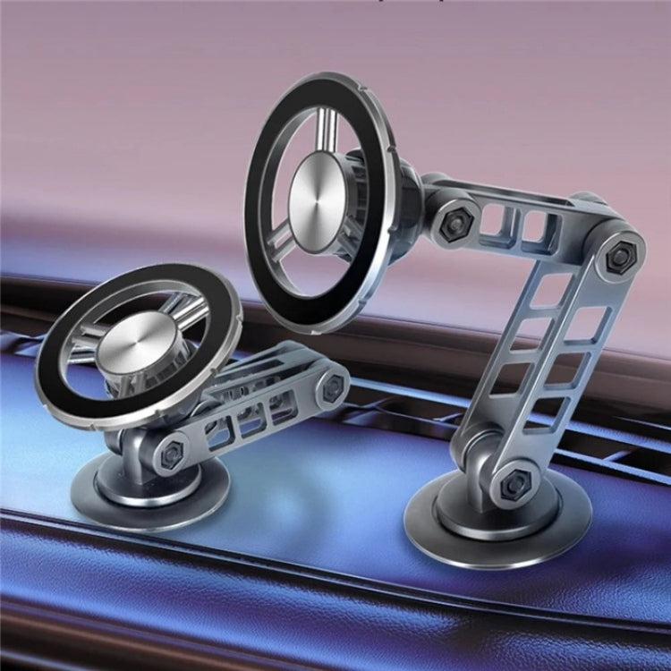 Soporte para Teléfono Móvil con Brazo Robótico Ajustable G198, Soporte Magnético para Parabrisas de Salpicadero de Coche (Plateado)