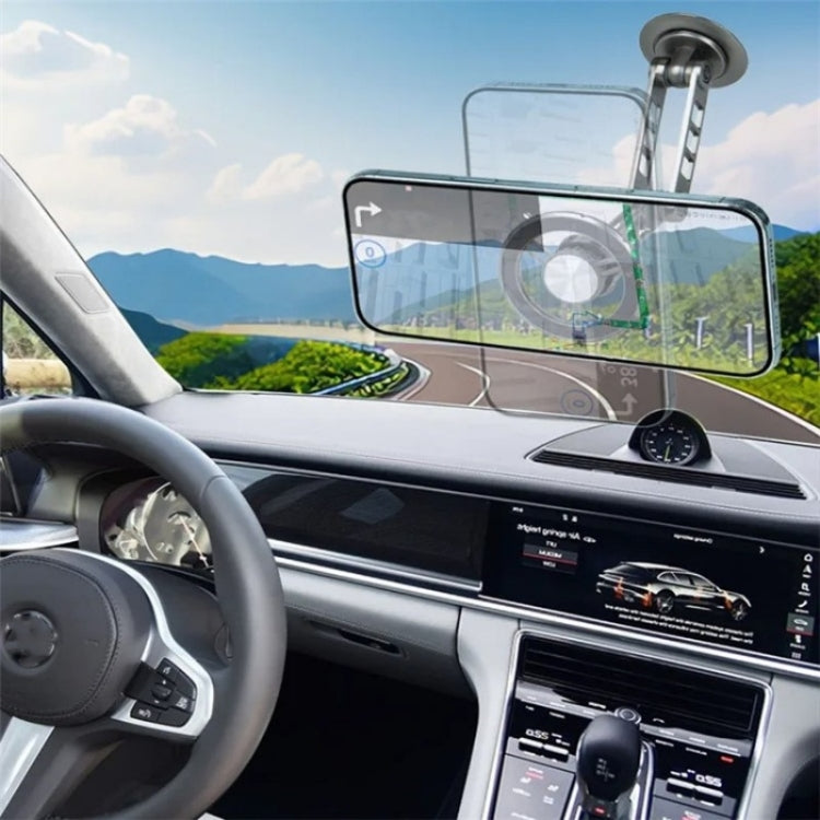 Soporte para Teléfono Móvil con Brazo Robótico Ajustable G198, Soporte Magnético para Parabrisas de Salpicadero de Coche (Plateado)