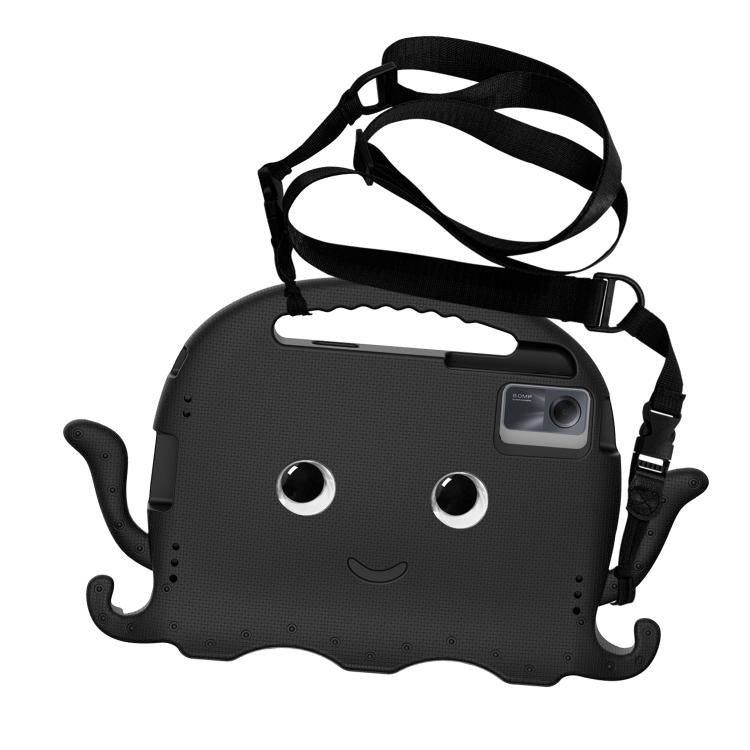 Funda híbrida de EVA para Xiaomi Redmi Pad 2/SE 11 2025, estilo pulpo, a prueba de golpes, con correa (negra)