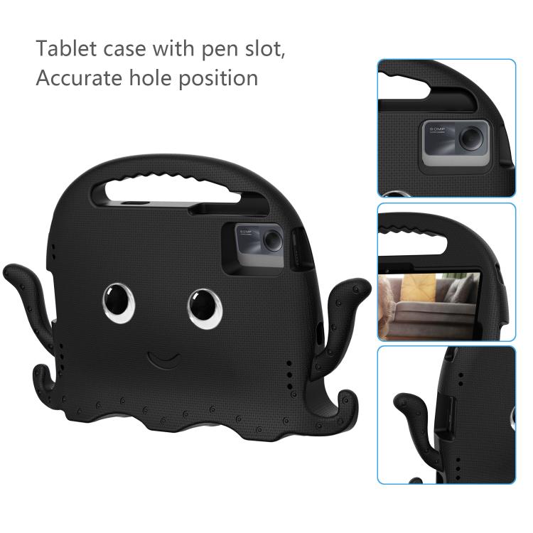 Funda híbrida de EVA para Xiaomi Redmi Pad 2/SE 11 2025, estilo pulpo, a prueba de golpes, con correa (negra)