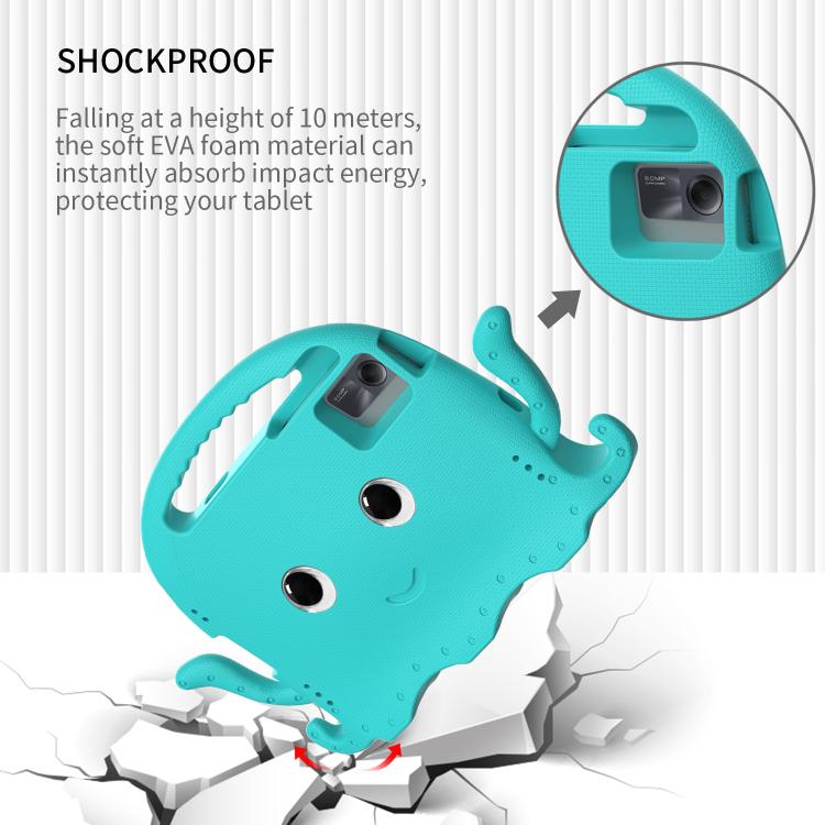 Funda híbrida de EVA para Xiaomi Redmi Pad 2/SE 11 2025, estilo pulpo, con correa y protección contra golpes (verde glacial)