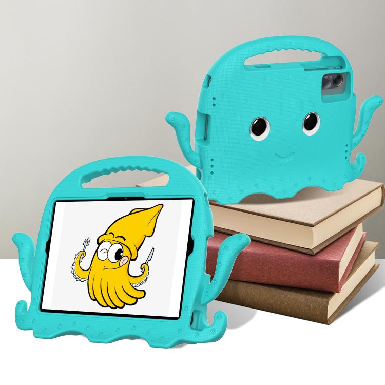 Funda híbrida de EVA para Xiaomi Redmi Pad 2/SE 11 2025, estilo pulpo, con correa y protección contra golpes (verde glacial)
