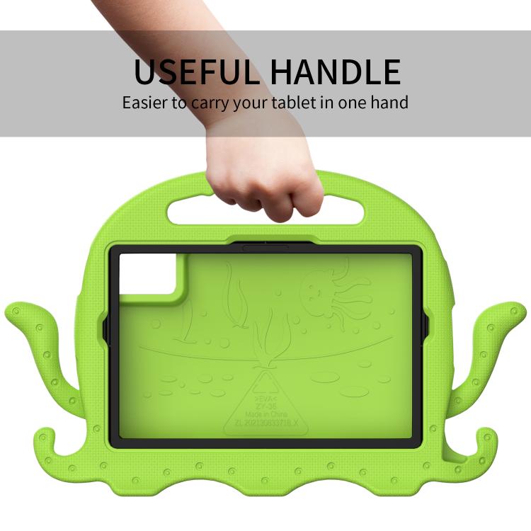 Funda híbrida de EVA para Xiaomi Redmi Pad 2/SE 11 2025, estilo pulpo, con correa y antigolpes (verde hierba)