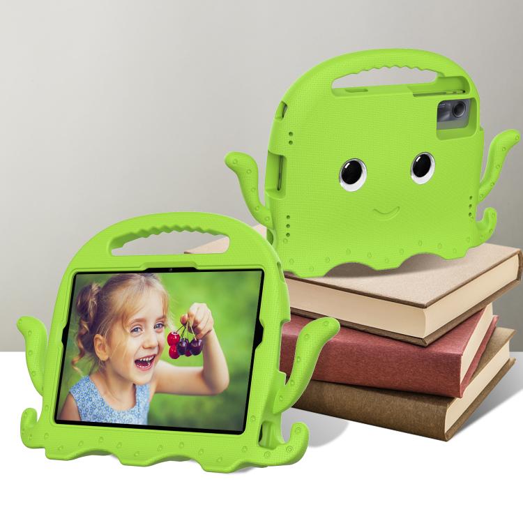 Funda híbrida de EVA para Xiaomi Redmi Pad 2/SE 11 2025, estilo pulpo, con correa y antigolpes (verde hierba)
