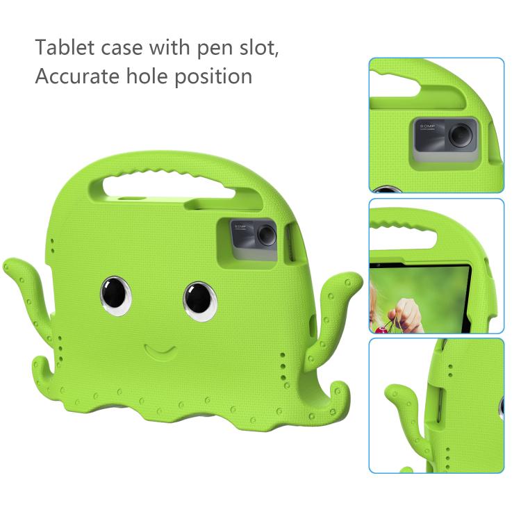 Funda híbrida de EVA para Xiaomi Redmi Pad 2/SE 11 2025, estilo pulpo, con correa y antigolpes (verde hierba)