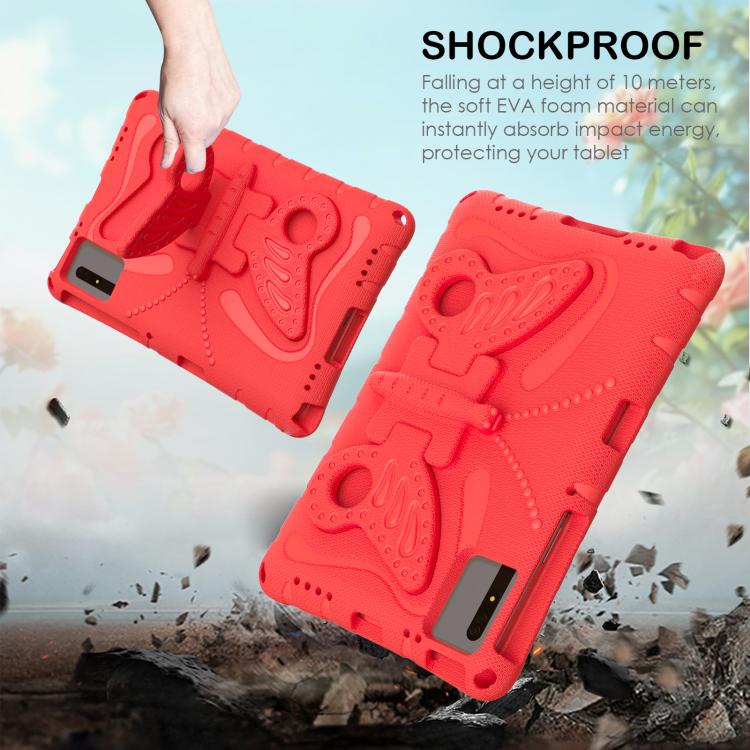 Funda de EVA a prueba de golpes con soporte de mariposa para Xiaomi Redmi Pad 2/SE 11 2025 (roja)