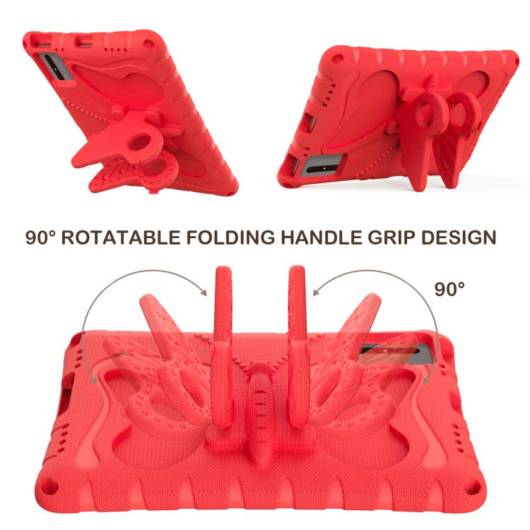 Funda de EVA a prueba de golpes con soporte de mariposa para Xiaomi Redmi Pad 2/SE 11 2025 (roja)