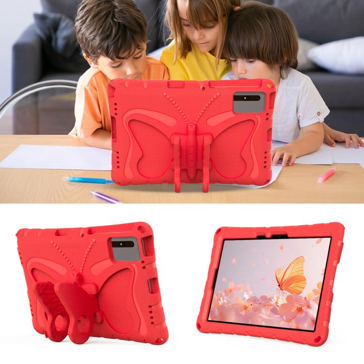 Funda de EVA a prueba de golpes con soporte de mariposa para Xiaomi Redmi Pad 2/SE 11 2025 (roja)