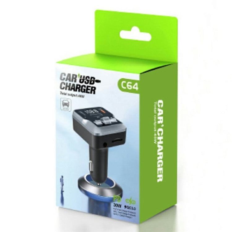 Reproductor De Música Mp3 C64 Bluetooth 5.3 Pd 30W Cargador De Coche Receptor De Audio Para Llamadas Manos Libres