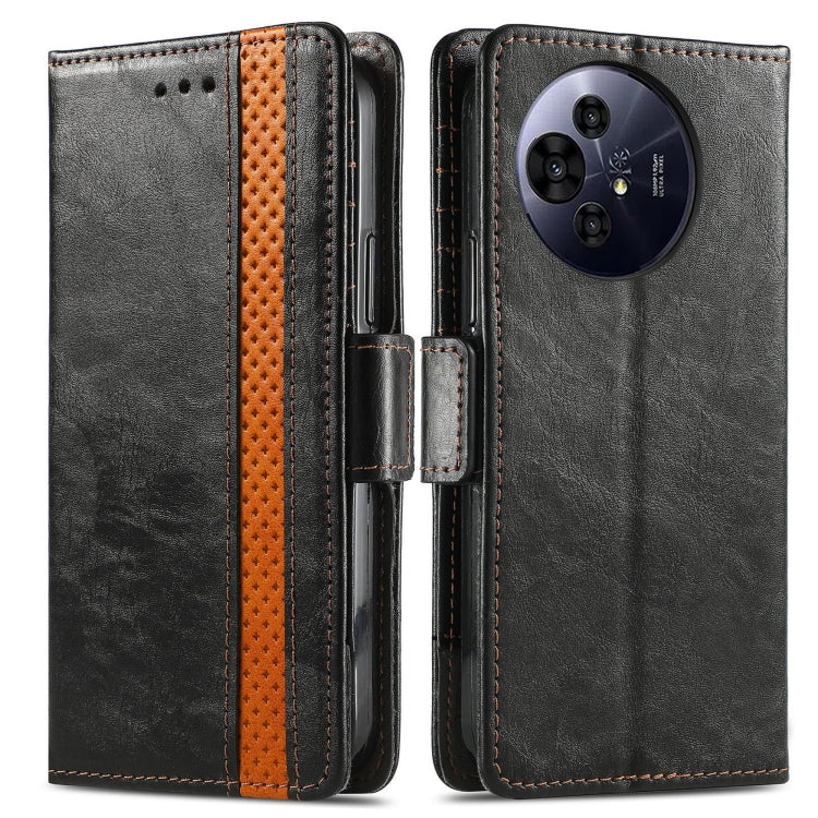 Funda de Cuero con Hebilla Magnética Doble para TCL 50 Pro Nxtpaper (Negro)