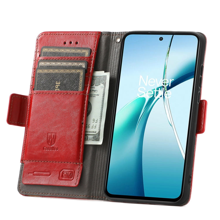 Funda de Cuero con Hebilla Magnética Doble para OnePlus Ace 3 Pro (Negra)