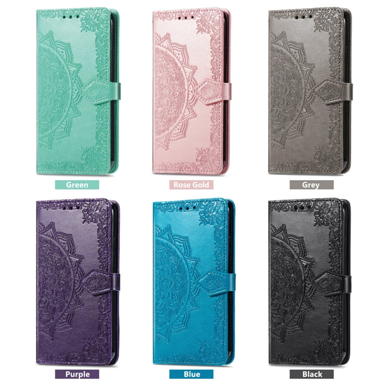 Funda de Cuero con Relieve Flor de Mandala para OnePlus Ace 3 Pro (Morado)