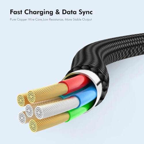 Cable de Datos y Carga Enkay ENK-CB169USB Tipo C a Mini USB 2.0 Longitud 1 m (Rojo)