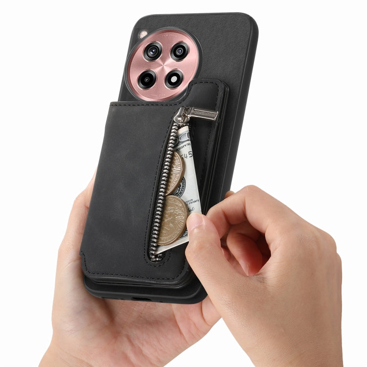 Funda para Teléfono OnePlus Nord Ce4 Ace 3V con Cremallera Retro Magsafe (Negra)