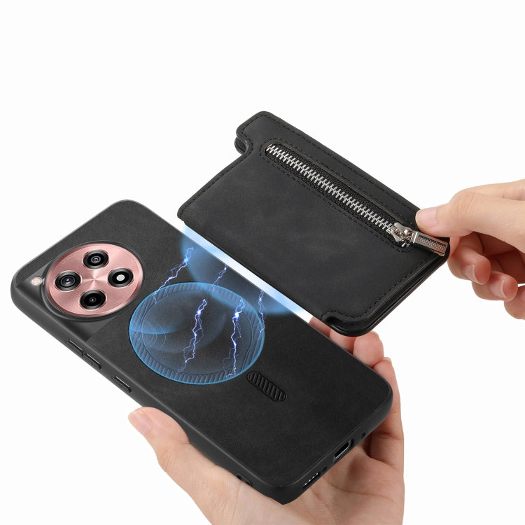 Funda para Teléfono OnePlus Nord Ce4 Ace 3V con Cremallera Retro Magsafe (Negra)