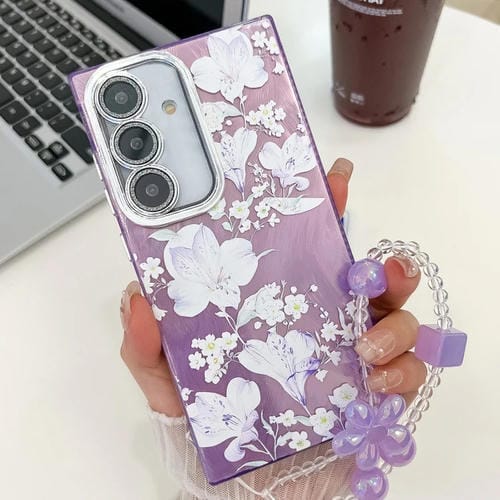 Funda para Teléfono Samsung Galaxy A25 5G Textura Flores Plantas TPU (Flor Violeta Pálido)