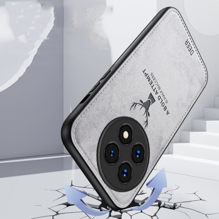Funda para Teléfono OnePlus 13 de Tela con Diseño Cabeza de Ciervo (Gris)