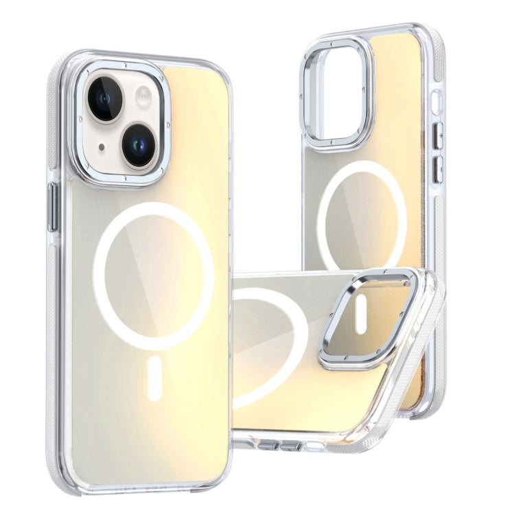 Funda para Teléfono Magsafe iPhone 14 Degradado Dos Colores (Blanca)