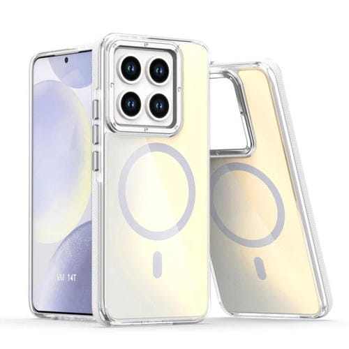 Funda Para Teléfono Xiaomi 14T Con Degradado De Dos Colores Y Magsafe (Blanca)