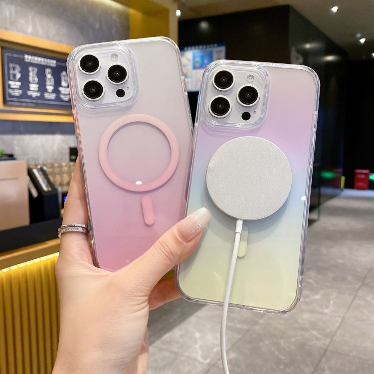 Funda para Teléfono Magsafe PC Transparente con Degradado para iPhone 14 Pro (Colorida)