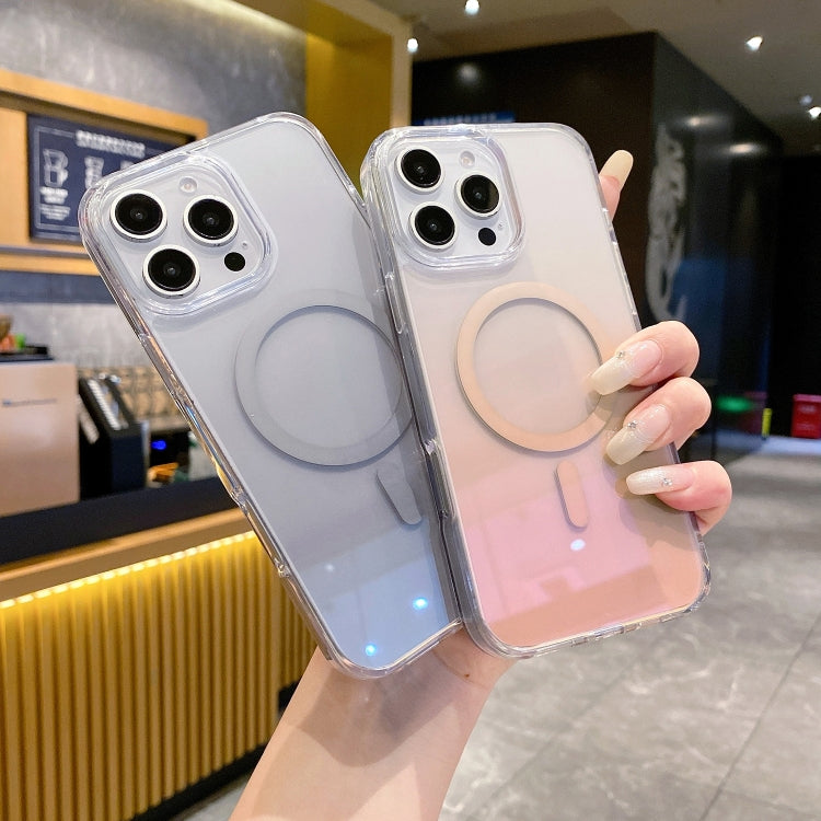 Funda para Teléfono Magsafe PC Transparente con Degradado para iPhone 13 Pro (Rosa Degradado)