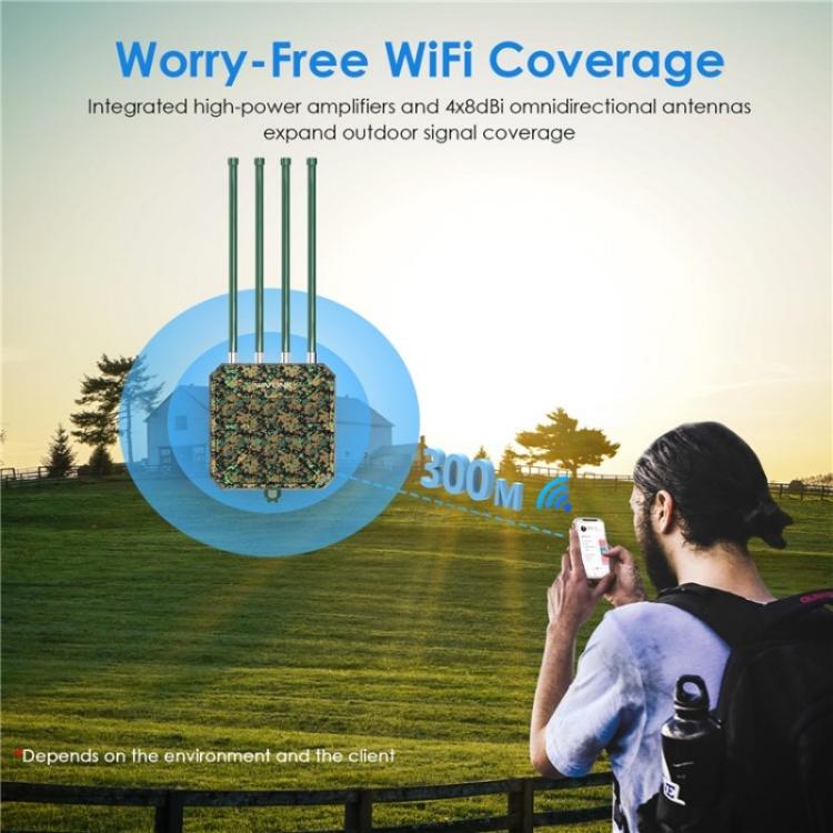 Extensor WAVLINK WN573HX3 WiFi 6 AX3000 enrutador inalámbrico doble banda para exteriores (Blanco)