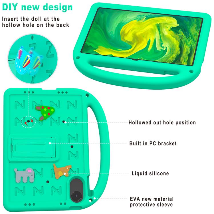 Funda de EVA a prueba de golpes para Xiaomi Redmi Pad 2 11 2025 con diseño de gorrión (verde glaciar)