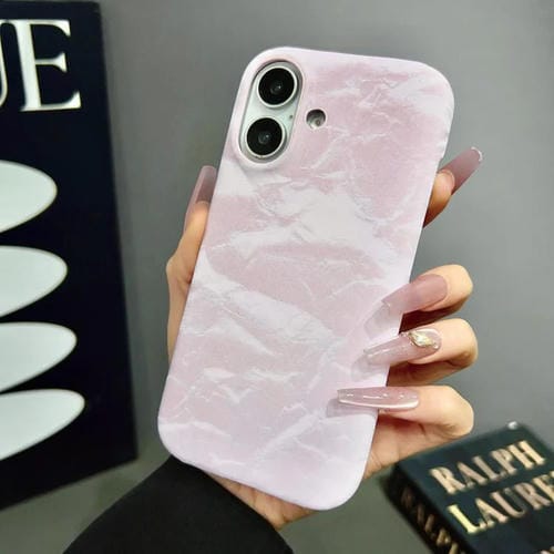 Funda de Cuero Aterciopelado para iPhone 12 Pro con Media Cobertura para PC (Rosa)