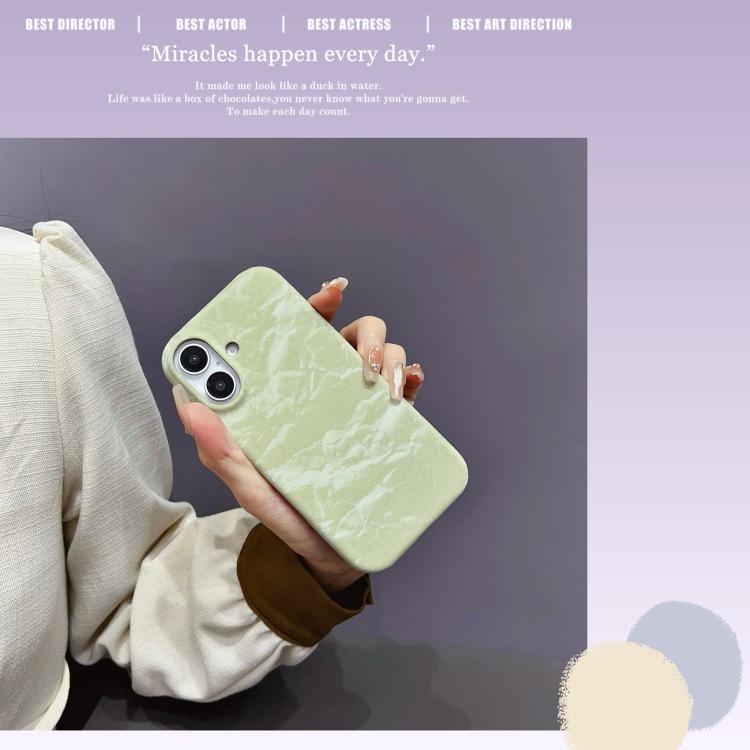 Funda de Cuero Aterciopelado para iPhone 15 Plus con Media Cobertura para PC (Verde)