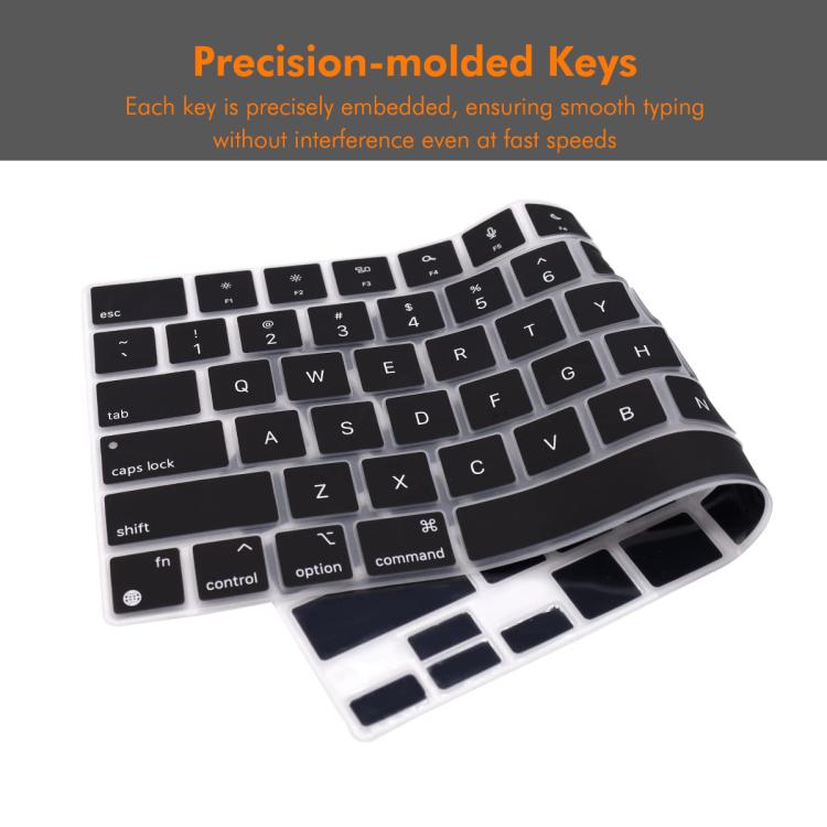 Funda Protectora de Silicona Suave para Teclado Enkay Versión Estadounidense para MacBook Pro 14.2 / Pro 16.2 / Air 13.6 / Air 15.3 (Blanca)